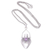 Amethyst pendant necklace, 'Luxurious Aroma' - Sterling Silver Amethyst Necklace with Bottle Pendant thumbail