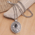 Onyx locket necklace, 'Vital Stone' - Onyx Locket Necklace with Traditional Balinese Motifs (image 2) thumbail