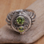 Peridot locket ring, 'Peace Box' - Sterling Silver Peridot Locket Ring from Bali (image 2) thumbail