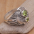 Peridot locket ring, 'Peace Box' - Sterling Silver Peridot Locket Ring from Bali (image 2b) thumbail