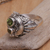 Peridot locket ring, 'Peace Box' - Sterling Silver Peridot Locket Ring from Bali (image 2c) thumbail
