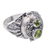 Peridot locket ring, 'Peace Box' - Sterling Silver Peridot Locket Ring from Bali