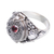 Garnet locket ring, 'Precious Swirl' - Sterling Silver Garnet Locket Ring from Bali (image 2e) thumbail