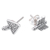 Sterling silver stud earrings, 'Trouble Arrow' - Sterling Silver Stud Earrings with Balinese Motifs (image 2c) thumbail