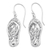 Sterling silver dangle earrings, 'Balinese Beach' - Sterling Silver Dangle Earrings with Balinese Sandals thumbail