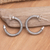 Sterling silver half-hoop earrings, 'Spiral Love' - Sterling Silver Half-Hoop Earrings from Bali