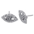 Sterling silver button earrings, 'Lovely Gaze' - Sterling Silver Eye Button Earrings with Balinese Details (image 2b) thumbail