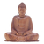 Wood sculpture, 'Dhyana Mudra' - Hand-Carved Suar Wood Buddha Sculpture with Mudra Gesture thumbail