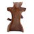 Wood sculpture, 'Maternal Affection' - Suar Wood Brown Sculpture with Hand-Carved Tender Scene