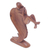 Wood sculpture, 'Warm Angel' - Suar Wood Brown Sculpture with Hand-Carved Angel