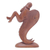 Escultura de madera - Escultura de Madera de Suar Marrón con Ángel Tallado a Mano