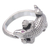 Men's amethyst ring, 'Angry Crocodile' - Men's Amethyst and Sterling Silver Crocodile Ring from Bali