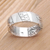 Sterling silver band ring, 'The Ocean' - Balinese Men's Sterling Silver Band Ring with Wave Motif (image 2) thumbail