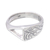 Sterling silver band ring, 'Elegant Fog' - Unisex Sterling Silver Band Ring with Combination Finish
