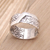Men's sterling silver band ring, 'The Ocean in Kelingking' - Men's Sterling Silver Band Ring with Wave Motif from Bali (image 2) thumbail
