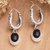 Ohrhänger aus Onyx - Balinesische Ohrhänger aus Sterlingsilber mit Onyxsteinen