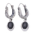 Onyx dangle earrings, 'Dark Beautiful Lady' - Balinese Sterling Silver Dangle Earrings with Onyx Stones