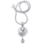 Collar con colgante de topacio azul y perlas cultivadas - Collar Colgante de Plata de Ley con Topacio Azul y Perla