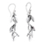 Sterling silver dangle earrings, 'Merry Leaves' - Sterling Silver Dangle Earrings with Leafy Design from Bali thumbail