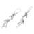 Sterling silver dangle earrings, 'Merry Leaves' - Sterling Silver Dangle Earrings with Leafy Design from Bali (image 2b) thumbail