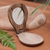 Wood hand mirror, 'Talking to the Moon' - Foldable Moon Hand Mirror Hand-Carved from Hibiscus Wood (image 2b) thumbail