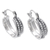 Sterling silver hoop earrings, 'Crossed Orbs' - Sterling Silver Hoop Earrings in a Combination Finish thumbail