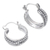 Sterling silver hoop earrings, 'Crossed Orbs' - Sterling Silver Hoop Earrings in a Combination Finish (image 2d) thumbail
