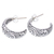 Sterling silver half-hoop earrings, 'Balinese Heaven' - Sterling Silver Half-hoop Earrings Crafted in Bali