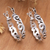 Sterling silver hoop earrings, 'Bali Casual' - Sterling Silver Hoop Earrings with Swirls Crafted in Bali (image 2) thumbail