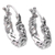 Sterling silver hoop earrings, 'Bali Casual' - Sterling Silver Hoop Earrings with Swirls Crafted in Bali thumbail