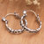 Sterling silver hoop earrings, 'Bali Casual' - Sterling Silver Hoop Earrings with Swirls Crafted in Bali (image 2b) thumbail