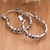 Sterling silver hoop earrings, 'Bali Casual' - Sterling Silver Hoop Earrings with Swirls Crafted in Bali (image 2c) thumbail