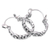 Sterling silver hoop earrings, 'Bali Casual' - Sterling Silver Hoop Earrings with Swirls Crafted in Bali (image 2e) thumbail