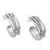 Sterling silver half-hoop earrings, 'Cross on You' - Sterling Silver Half-hoop Earrings Crafted in Bali thumbail