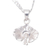 Collar colgante de plata esterlina - Collar Colgante de Plata de Ley con Pétalo de Orquídea