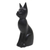 Wood sculpture, 'Cunning Black Cat' - Black Cat Sculpture Hand-Carved from Jempinis Wood in Bali (image 2c) thumbail