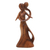 Wood sculpture, 'Graceful Hug' - Hand-Carved Suar Wood Sculpture with Loving Couple thumbail