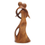 Wood sculpture, 'Graceful Hug' - Hand-Carved Suar Wood Sculpture with Loving Couple (image 2d) thumbail