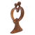 Wood sculpture, 'Love Bond' - Hand-Carved Suar Wood Sculpture with Modern Loving Couple (image 2b) thumbail