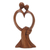 Wood sculpture, 'Love Bond' - Hand-Carved Suar Wood Sculpture with Modern Loving Couple (image 2c) thumbail