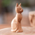 Wood sculpture, 'Cunning Cat' - Brown Cat Sculpture Hand-Carved from Jempinis Wood in Bali (image 2) thumbail