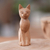 Wood sculpture, 'Cunning Cat' - Brown Cat Sculpture Hand-Carved from Jempinis Wood in Bali (image 2b) thumbail