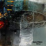 'Positive Vibration' - Signed Abstract Unstretched Painting with Modern Style