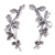 Pendientes colgantes de plata de ley - Pendientes colgantes balineses de plata de ley con detalles florales