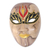Máscara de madera - Máscara balinesa de madera de hibisco con motivos vibrantes pintados a mano