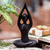 Wood sculpture, 'The Sky' - Hand-Carved Suar Wood Meditation Sculpture in Brown (image 2) thumbail