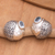 Blue topaz drop earrings, 'Dual Persona' - Balinese Blue Topaz & Sterling Silver Knots Drop Earrings