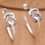 Sterling silver half-hoop earrings, 'Splice the Knots' - Sterling Silver Half-Hoop Earrings Handcrafted in Bali (image 2) thumbail