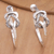 Sterling silver half-hoop earrings, 'Splice the Knots' - Sterling Silver Half-Hoop Earrings Handcrafted in Bali (image 2b) thumbail