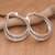 Sterling silver hoop earrings, 'Layer of Life' - Sterling Silver Fashion Hoop Earrings from Bali (image 2) thumbail
